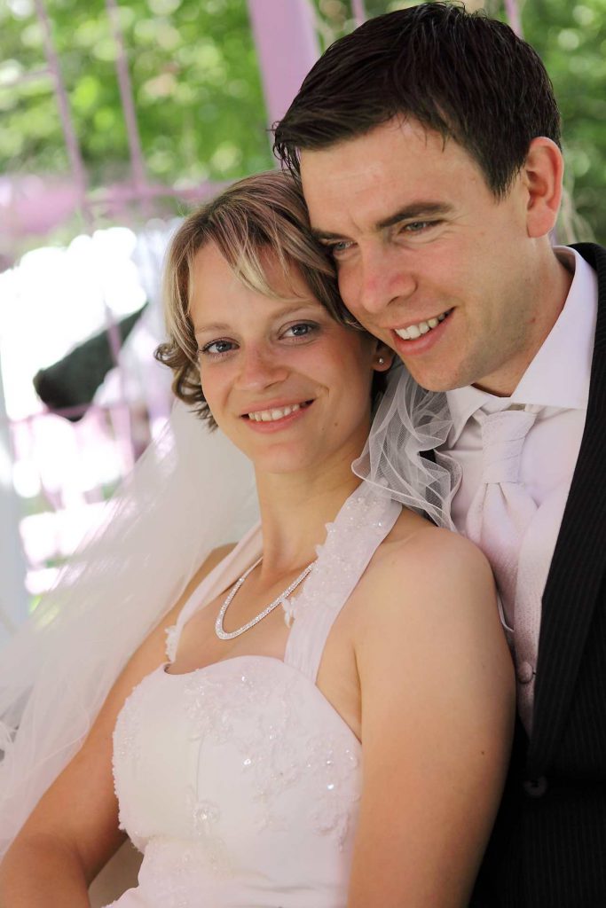 Elegante Hochzeit in Halle - Nahaufnahme Brautpaar