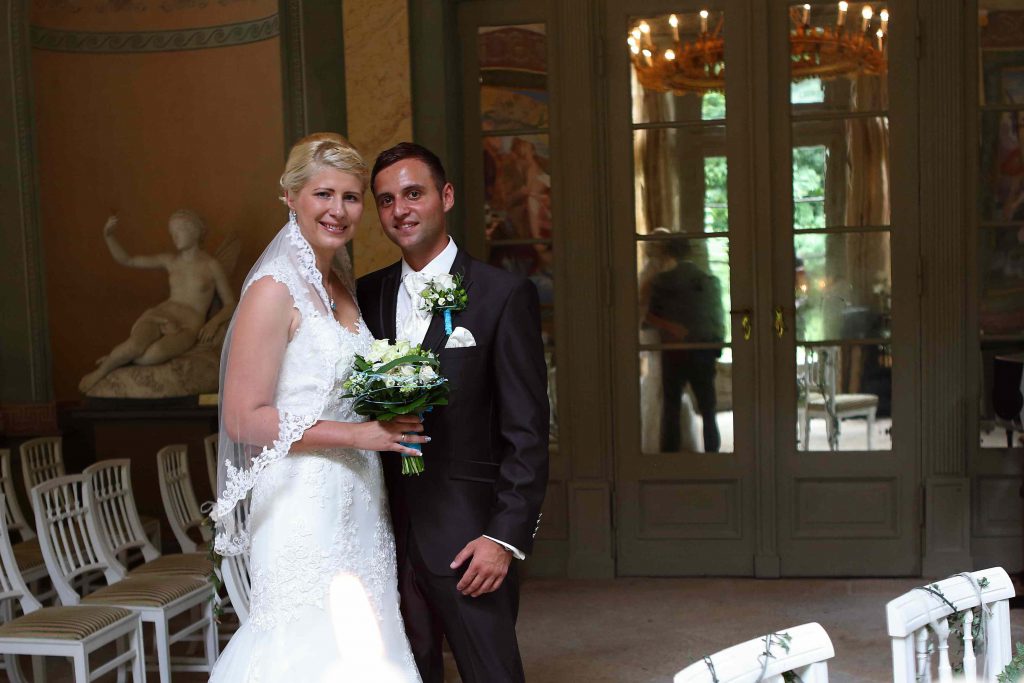 Hochzeitsfotos im Pavillon