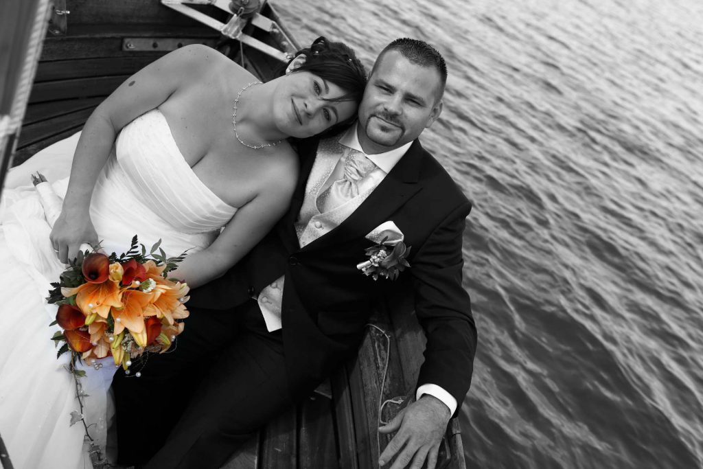 Hochzeit in Delitzsch - Paar schwarz-weiß