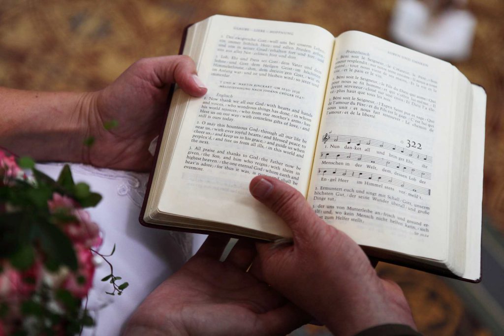 Hochzeit in der Delitzscher Stadtkirche - Gesangbuch